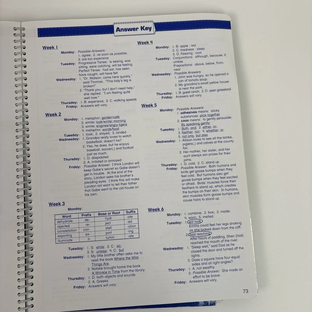 2 Set Of Daily  Math & Language‎ Practice Journals Grades 5, Unused